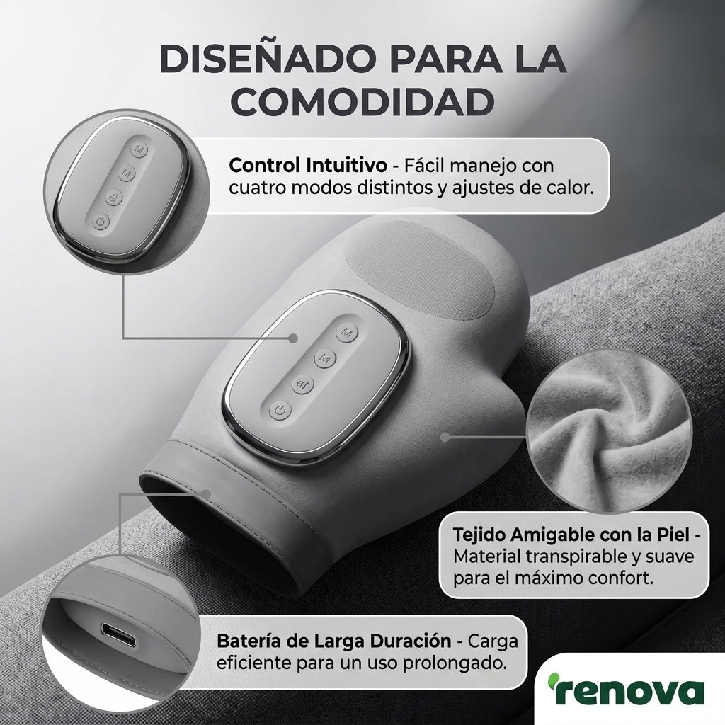 Masajeador de Manos Terapéutico – Presoterapia y Termoterapia para Articulaciones