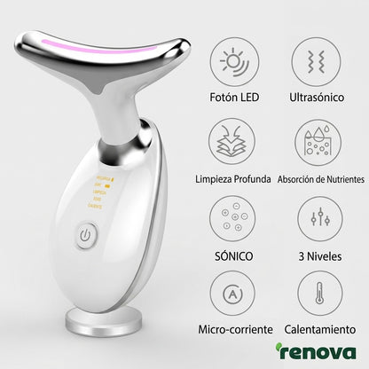 Dispositivo de Tonificación Facial EMS – Microcorrientes para Lifting y Contorno Facial