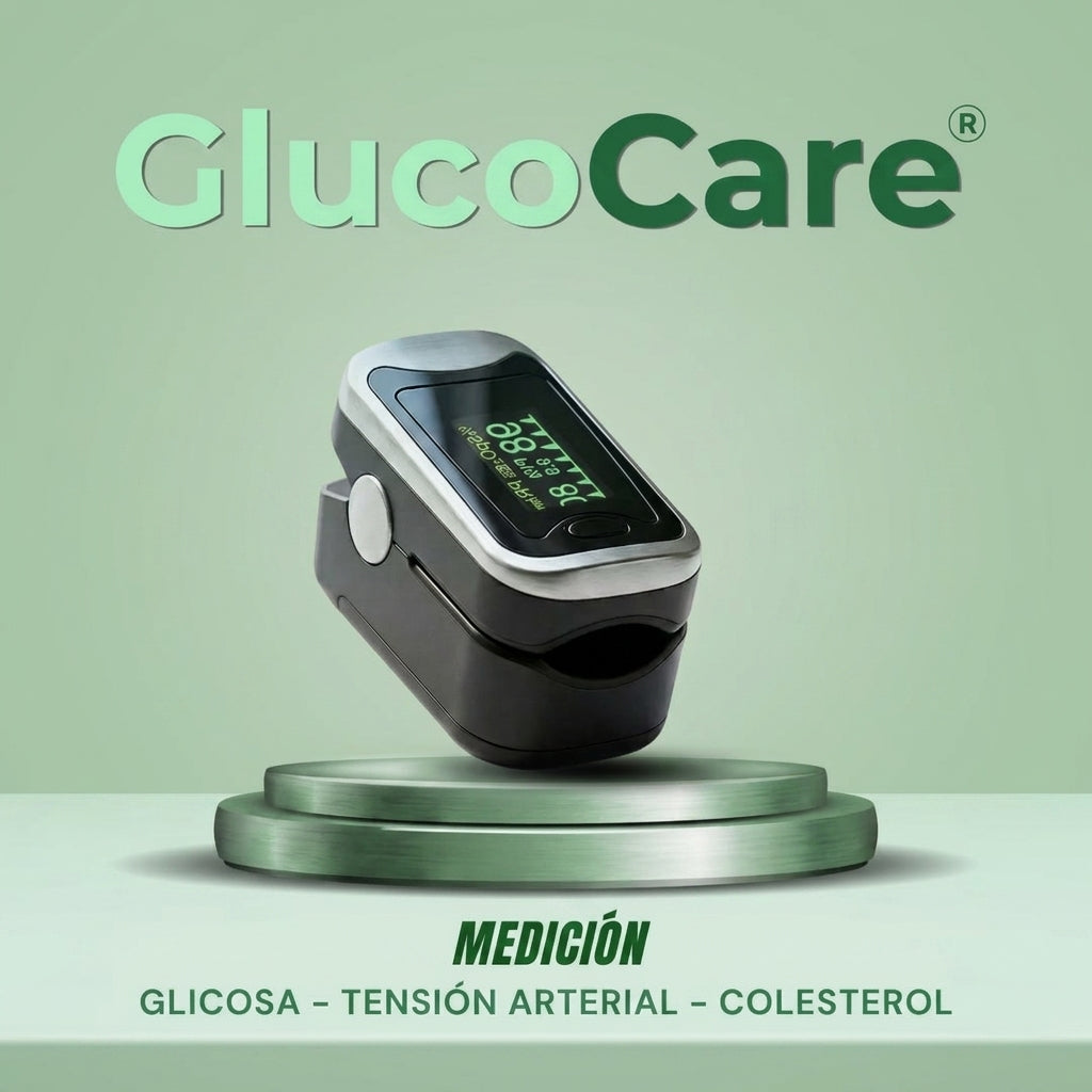 GlucoCare - Medición y gestión 3 en 1 de Glucosa, Colesterol y Presión Arterial